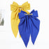 Lawie 6 Pack Oversized Satin Hair Bows for Women - Giant Bow Hair Clips with Long Silky Ribbon Tail