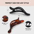 Kitsch Flat Hair Clips - Flat Claw Clips for Women | Lay Down Claw Clip for Thin & Thick Hair | Big Flat Clips for Hair | Alligator Hair Clips | Large Hair Clips for Women, 2pcs (Black&Tort)