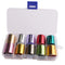 WOKOTO 10 Rolls Solid Color Nail Art Foil Stickers, Tip Mirror Design Starry Sky Adhesive Nail Transfer Decals