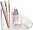 STORi Clear Plastic Vanity Makeup Organizer with 6 Compartments for Brushes, Eyeshadow Palettes, Beauty Supplies