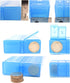AM PM 31 Day Monthly Pill Planner Organizers - Large Compartment Pill Boxes for Entire Month (AM/PM Clear & Blue)