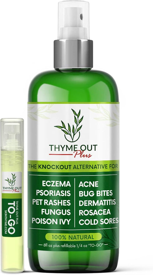 Thyme Out Plus Eczema Treatment, Psoriasis Treatment Treats Acne, Dermatitis, Rosacea, Cold