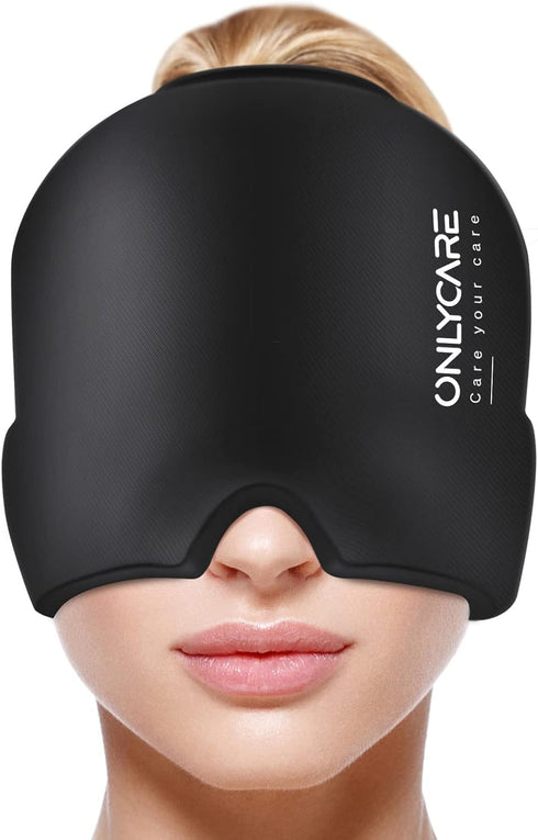 ONLYCARE Migraine Relief Cap - Upgraded Odorless Ice Head Wrap for Migraine and Headache Relief