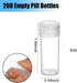 SOUJOY 200 Pieces Small Pill Bottle, 5ml Plastic Sample Bottle, Empty Prescription Medicine Vial Container with Cap, Clear Tiny Travel Tubes for Storage Portable Lab by SOUJOY