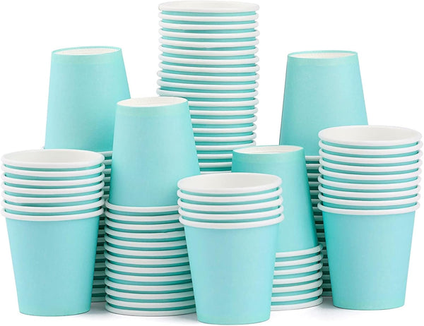 100 Pack Disposable 3 oz Paper Cups, Small Snack Mouthwash Cups for Water, Juice, Candy - Ideal for Party, Bathroom,