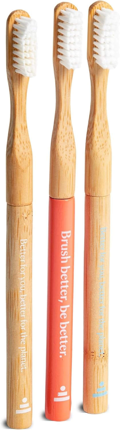 Better & Better Natural Bamboo Toothbrush - Soft Bristles, 100% Plant-Based, Eco-Friendly, Adult Size