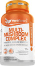 Herbtonics Mushroom Nootropic Supplement Complex, Immune System Support & Brain Function, 120 Vegan Capsules