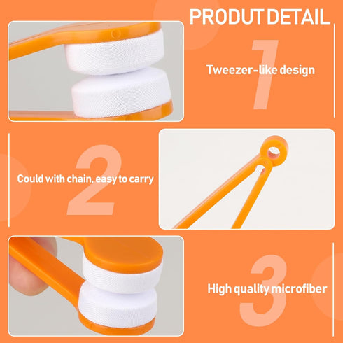 YQQYG 8 Pcs Eyeglass Cleaner, Mini Sun Glasses Eyeglass Microfiber Spectacles Cleaner Soft Brush Cleaning Tool