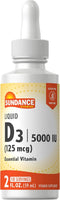 Vitamin D3 5000 IU (125mcg) | Essential Liquid Drops | Vegetarian, Non-GMO, Gluten Free Supplement by Sundance