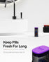Set 1 2 7 Weekly Pill Organizer - Time / Times a Day Travel Pill Box Days, Large Medicine Pill Case Container for Daily