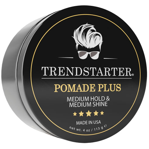 POMADE PLUS (4oz) - Medium Hold, Medium Shine, Premium Flake-Free Water-Based Hair Styling Gel for All Hair Types
