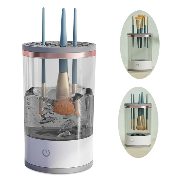 Makeup Brush Cleaning Machine, Automatic Electric Cleaner and Dryer, Dust-proof Organizer for Beauty Brushes