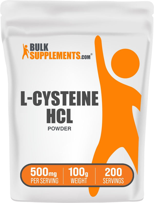 BulkSupplements.com L-Cysteine HCl Powder, Amino Acids Supplement, 500mg per Serving, 200 Servings (100 Grams)