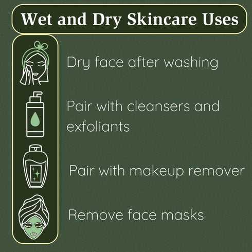 Clean Facial Towels for Sensitive Skin, 100% Biobased, Ultra Soft, Makeup Remover Dry Wipes, 50 Count