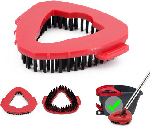2 Pack Scrub Brush Floor Brush Head, Compatible with Spin Mop, Stiff Bristle Cleaning Brush for Bathroom, Kitchen