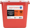 Dynarex Sharps Container, Safe Disposal of Medical Waste and Needles, 2 Gallons, Red with Transparent Lid