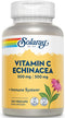 SOLARAY Vitamin C & Echinacea Root | 500 mg VIT C & 300 mg Echinacea Per Capsule | 120 VegCaps