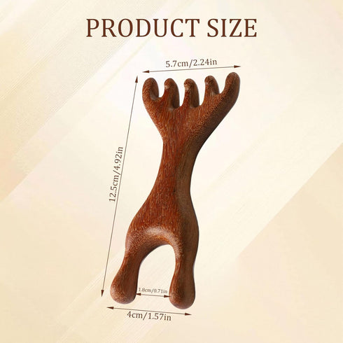 panthra Massage Comb,Wooden Scalp Massager,Sandalwood Massage Comb for Stress Relax,Suitable for Scalp, Eyes, Face