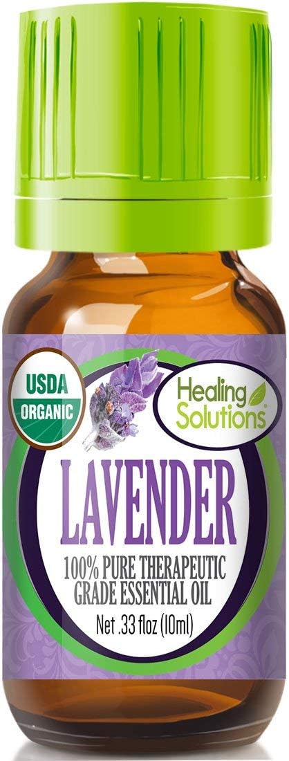Healing Solutions Organic Lavender Essential Oil 10ml - Pure Undiluted Lavender Oil for Aromatherapy