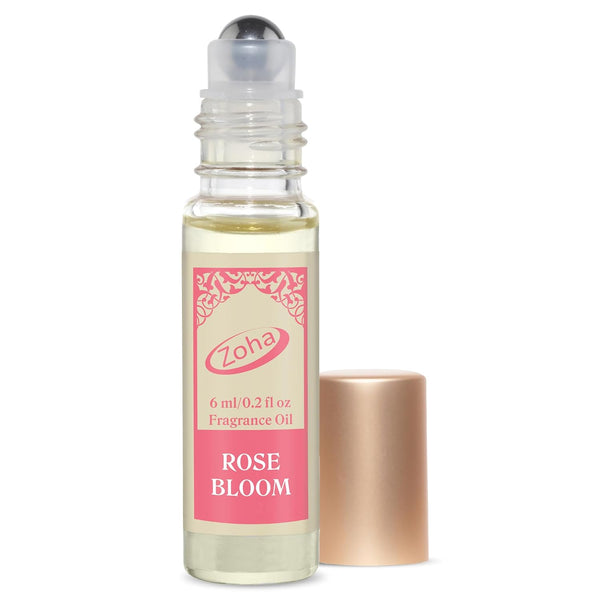 Rose Bloom Alcohol-Free Hypoallergenic Vegan Fragrance Oil Roll-On for Women and Men