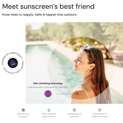 SpotMyUV UV Detection Stickers for Sunscreen, Patented Dermatrue SPF Sensing Technology, 32 Count