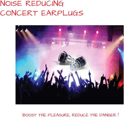 High-Fidelity Concert Earplugs Reusable Noise-Reduction Ear Plugs Set for Rave, Live Music, Festivals