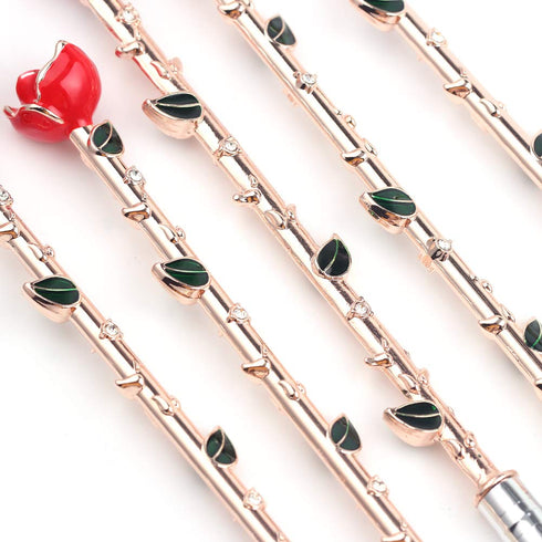 Rose Eye Makeup Brush Set - 5pcs Wand Brushes with Soft Synthetic Fiber for Eyebrow, Eyeshadow, Foundation, Rose Gold