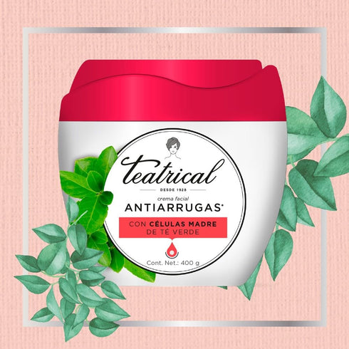 TEATRICAL Anti-Wrinkle Cream with Buddleja Davidii Stem Cells, Floral, 8 Ounce