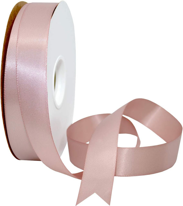 Morex Double Face Satin Ribbon 7/8" X 50 YD Antique Mauve for Gift Wrapping, Birthday Cards, Crafts, Wedding Gifts