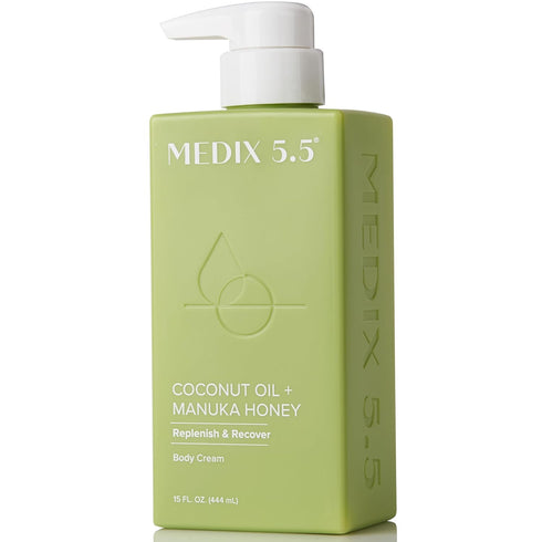 MEDIX Coconut Body Lotion + Manuka Honey Cream - Natural Moisturizer for Women & Men, 15 Fl Oz
