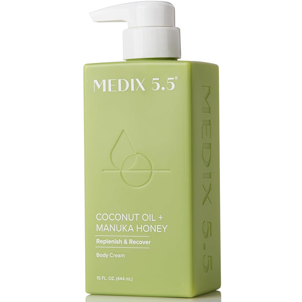 MEDIX Coconut Body Lotion + Manuka Honey Cream - Natural Moisturizer for Women & Men, 15 Fl Oz