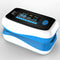 Fingertip Pulse Oximeter Blood Oxygen Saturation Monitor for Heart Rate (Off-White with BLUE)