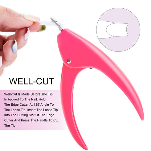 Nail Tip Clipper Edge Cutter Adjustable Stainless Steel False Artificial Acrylic Trimmer for Manicure Pedicure, Sharp