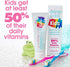 Kids Toothpaste with Daily Multivitamins B3, B5, B6, D, E, Xylitol, Calcium, Fluoride Free, 4.1oz, Bubble Gum