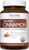 USDA Organic Ceylon Cinnamon - 1000mg Cinnamon Quill Powder per Serving, 120 Tablets for Metabolism, Cognitive, Joint