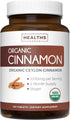 USDA Organic Ceylon Cinnamon - 1000mg Cinnamon Quill Powder per Serving, 120 Tablets for Metabolism, Cognitive, Joint