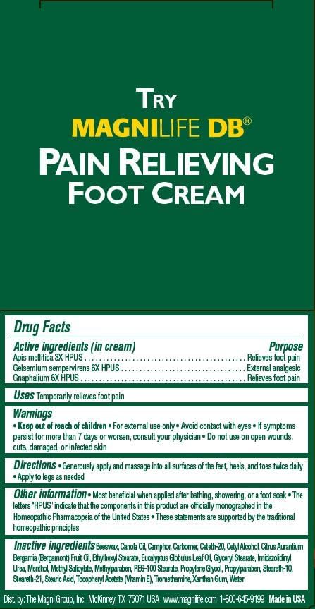 MagniLife DB Foot Cream, 4 oz Jar - Calming Relief for Burning, Tingling, Shooting & Stabbing Foot Sensations
