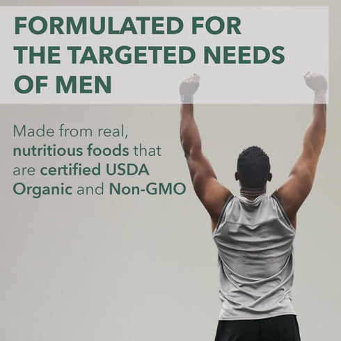 PlantFusion Organic Multivitamin for Men - Vegan, Non-GMO, Gluten Free & Dairy Free - One Daily Whole Food Blend - 60