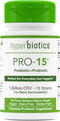 Hyperbiotics Pro 15 Vegan Probiotic Supplement | 30 Count | Time Release Pearls | 15 Diverse Strains | Probiotics for