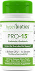 Hyperbiotics Pro 15 Vegan Probiotic Supplement | 30 Count | Time Release Pearls | 15 Diverse Strains | Probiotics for