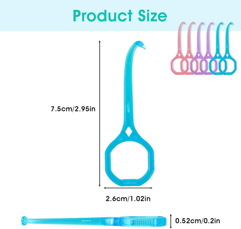 TIESOME 6Pcs Invisible Tooth Aligner Removal Tool Kit, Chewies and Removal Aligner Tooth Hook (Transparent Rhombus)