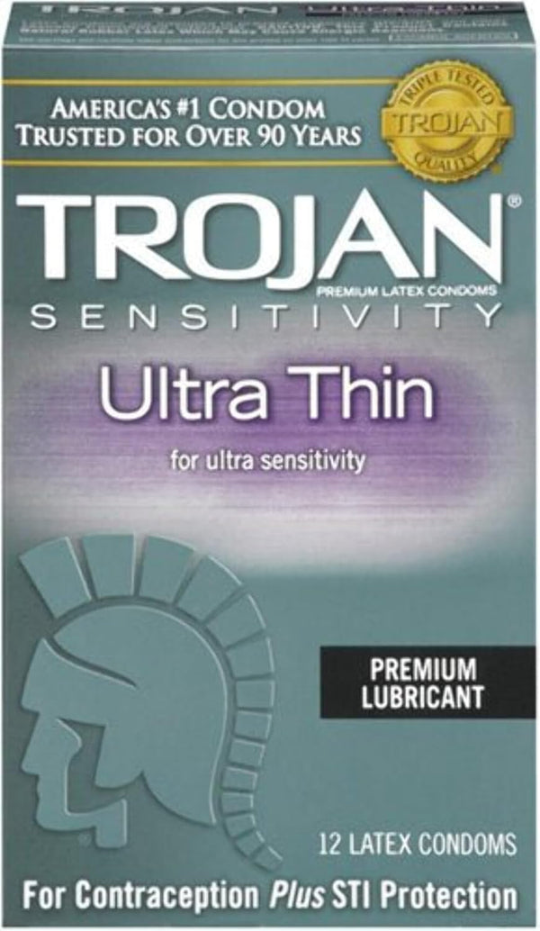 TROJAN Sensitivity Pack Ultra Thin 10 count (Pack of 5)