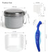 Waterproof Denture Bath with Portable Brush Holder, Denture Case with Brush, Partial Denture Case with Basket for