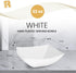 R-kay 6 Pack Square Plastic Serving Bowls, 32 Oz White Plastic Bowls for Salad, Heavy Duty Disposable