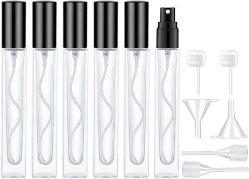 Lil Ray 10ml Perfume Atomizer for Men & Women, Refillable Glass Spray Bottle, Portable