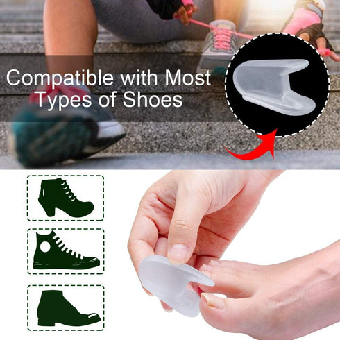 Welnove Toe Separators for Bunions, Gel Overlapping Toe Spacers, Bunion Corrector for Pain Relief, 10 Pack