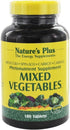 Natures Plus Mixed Vegetables, 1300 mg, 180 Vegetarian Tablets, Gluten-Free