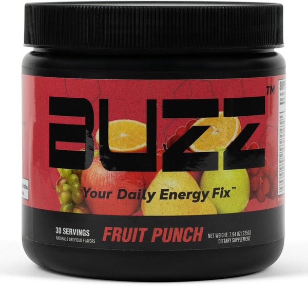 Morning Buzz Energy Drink Powder - Sugar-Free Energy Boost Drink Mix with Antioxidants, 30 Servings