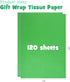 VGOODALL 120 Sheets Gift Wrap Tissue Paper, Green Tissue Paper Bulk 14 x 20 Inch Gift Wrapping Paper Craft Tissue Paper for Wedding Birthday DIY Project by VGOODALL