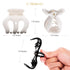 RC ROCHE ORNAMENT 6 Pcs Womens Pumpkin Hair Secure Claw Clips - Medium Black and White